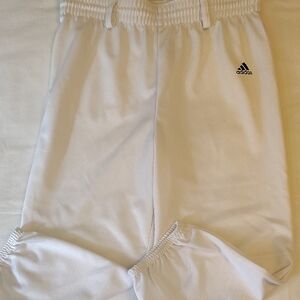 Adidas Kids White Baseball Pants Athletic Pants EUC Like New Large